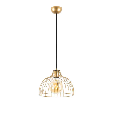 Suspension Luminaire en métal doré - 28 x 28 x H 126 cm réglable - 1 x E27 Max 40W - Moderne