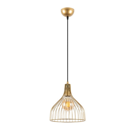 Suspension Luminaire en métal doré - 25 x 25 x H 123 cm réglable - 1 x E27 Max 40W - Moderne