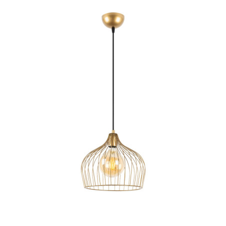 Suspension Luminaire en métal doré - 30 x 30 x H 121 cm réglable - 1 x E27 Max 40W - Moderne