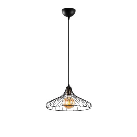 Suspension Luminaire en métal noir antique - 36 x 36 x H 120 cm - Hauteur réglable - E27 Max 40W - Industriel
