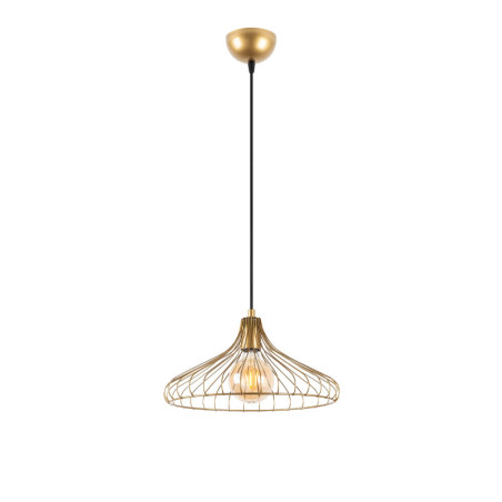 Suspension Luminaire en métal doré - 36 x 36 x H 120 cm - Hauteur réglable - E27 Max 40W
