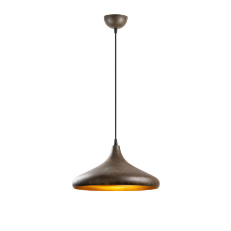 Suspension Luminaire en métal patiné - 35 x 35 x H 114 cm - E27 Max 40W