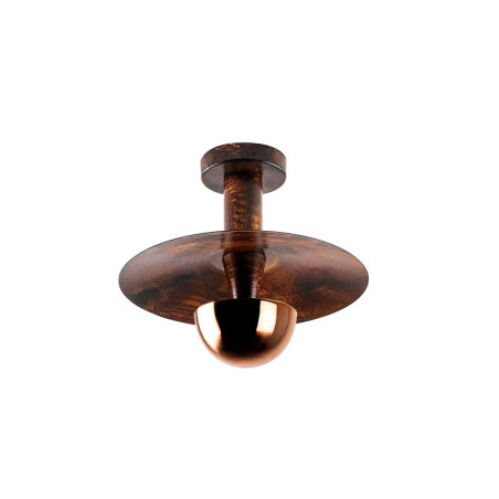 Suspension Luminaire en métal cuivre - 28 x 28 x H 26 cm