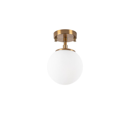Suspension Luminaire en métal finition vintage avec verre - 23 x 15 x 15 cm