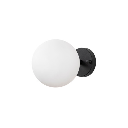 Applique murale Lampe en métal noir et crème avec verre - 24 x 15 x 15 cm