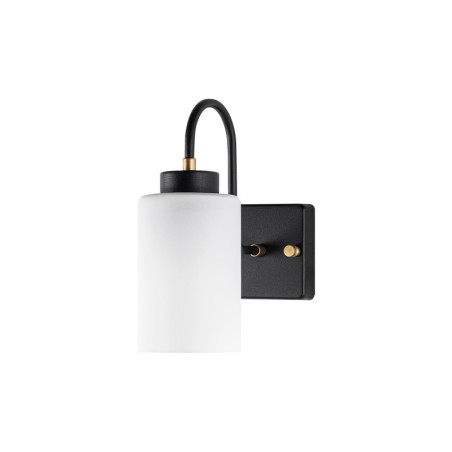 Applique murale Lampe en métal noir et blanc avec verre - 23 x 10 x 24 cm