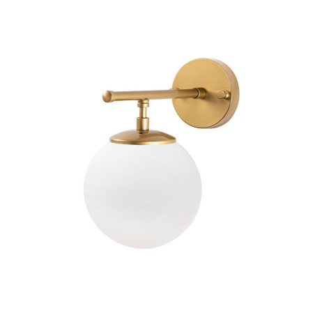 Applique murale Lampe en métal noir et crème avec verre - 15 x 24 x 24 cm - 1 x E14 Max 40W - IP20