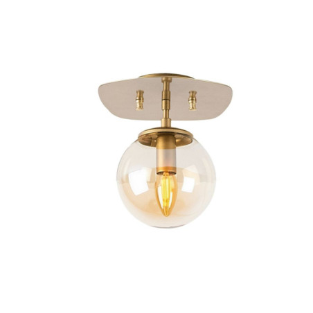 Applique murale Lampe en métal doré et verre - 15 x 20 x 40 cm - 1 x E14 Max 40W - IP20