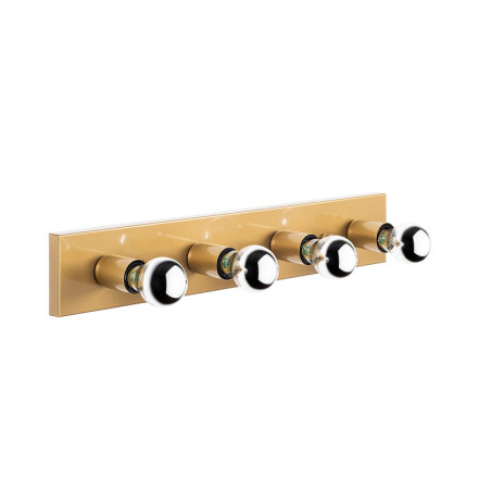 Applique murale Lampe miroir en métal doré - 28 x 12 x 16 cm - 1 x LED intégrée - IP20