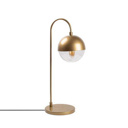 Lampe de table en métal doré avec verre - 18 x 25 x H 53 cm - E14 Max 40W - IP20