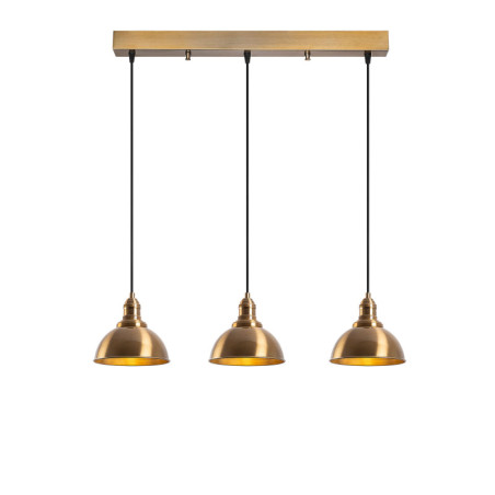 Suspension Luminaire en métal finition vintage - 70 x 21 x H 117 cm - 3 x E27 Max 40W - IP20