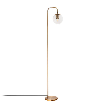 Lampadaire Lampe sur pied en métal finition vintage avec verre - 27 x 27 x H 146 cm - E14 Max 40W - IP20