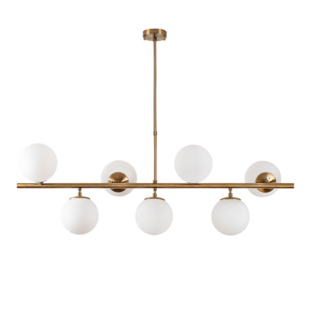 Suspension Luminaire en métal et verre finition vintage largeur 113 cm 7 lumières E14 max 40 W Vintage