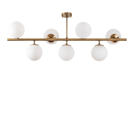 Suspension Luminaire en métal et verre finition vintage largeur 113 cm 7 lumières E14 max 40 W Vintage