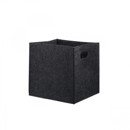 Panier de rangement Corbeille en feutre noir 24 x 24 x 24 cm