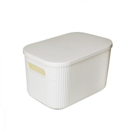 Organisateur de bureau Rangement en plastique écru 18 x 16 x 25 cm
