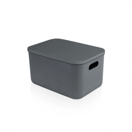 Organisateur de bureau Rangement en plastique anthracite 18 x 16 x 25 cm