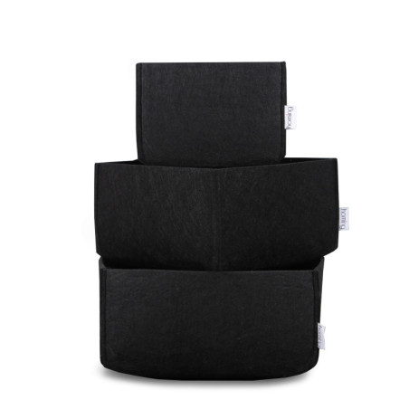 Organisateur de bureau Lot de 3 en feutre noir dimension principale 22,5 cm