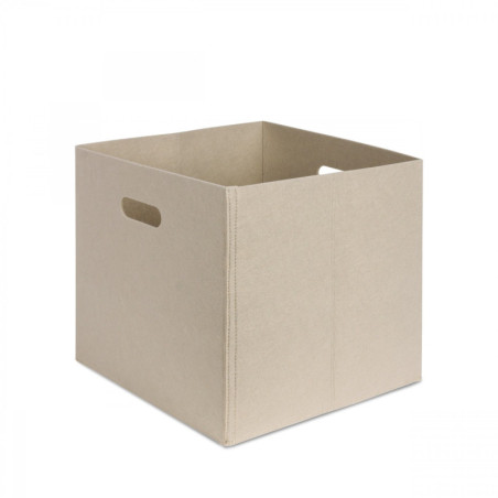 Organisateur de bureau Lot de 4 en feutre crème 30 x 30 x 30 cm