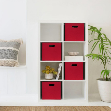 Organisateur de bureau Lot de 4 en feutre corail 24 x 24 x 24 cm