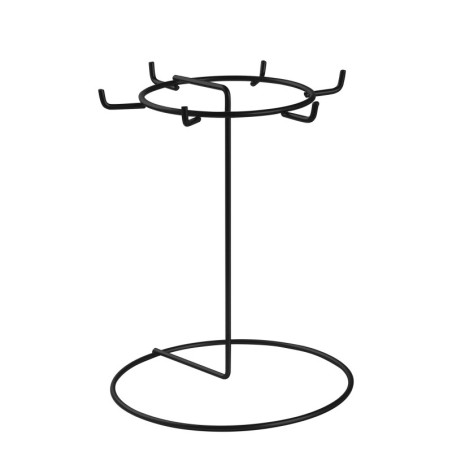 Porte-bijoux Organisateur en métal noir diamètre 22 cm hauteur 28 cm