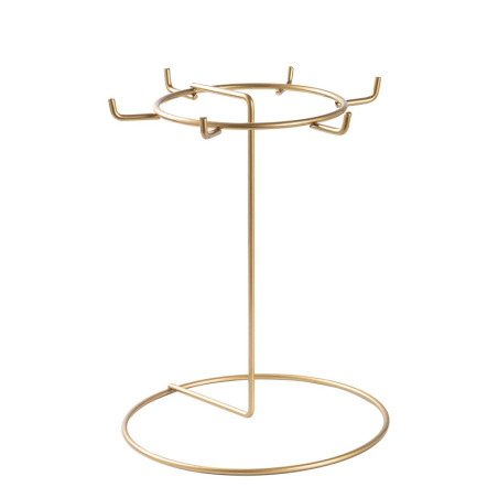 Porte-bijoux Organisateur en métal doré diamètre 22 cm hauteur 28 cm