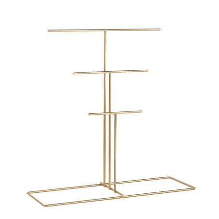 Porte-bijoux Organisateur en métal doré largeur 40 cm hauteur 41 cm
