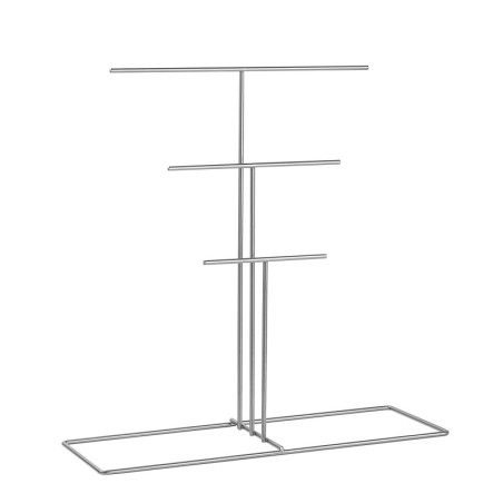 Porte-bijoux Organisateur en métal chromé largeur 40 cm hauteur 41 cm