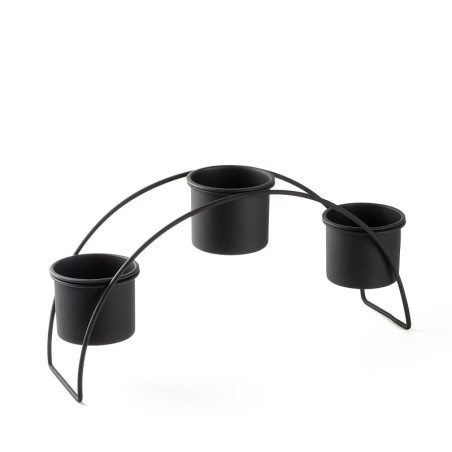 Accessoire décoratif Objet déco en métal noir 40 x 20 x 10 cm diamètre 9 cm