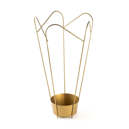 Accessoire décoratif Objet déco en métal doré hauteur 60 cm diamètres 15 et 37 cm