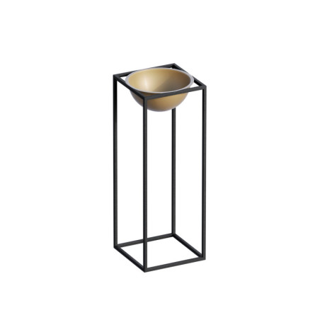 Pot décoratif Cache-pot en métal noir et doré 22 x 60 x 22 cm diamètre 20 cm