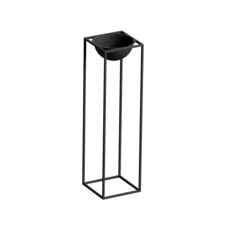 Pot décoratif Cache-pot en métal noir 28 x 80 x 28 cm diamètre 26 cm