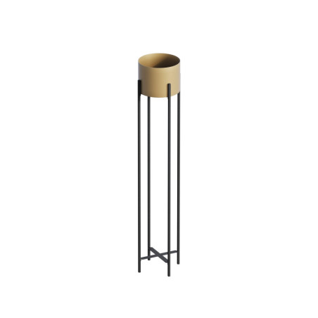 Pot décoratif Cache-pot en métal noir 23 x 108 x 23 cm diamètre 20 cm