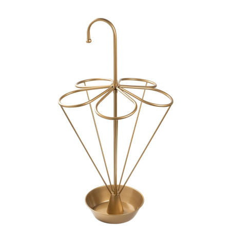 Porte-parapluies Support à parapluies en métal doré 40 x 40 x 76 cm