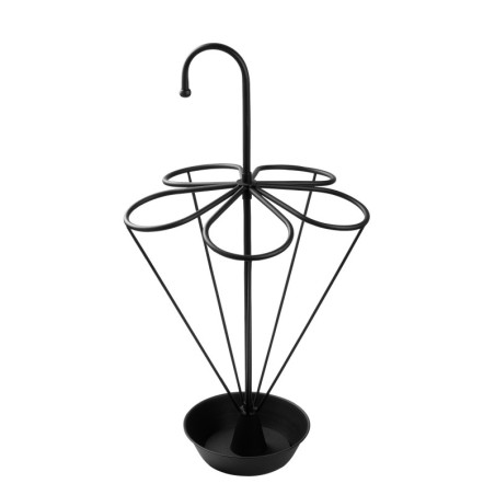 Porte-parapluies Support à parapluies en métal noir 40 x 40 x 76 cm