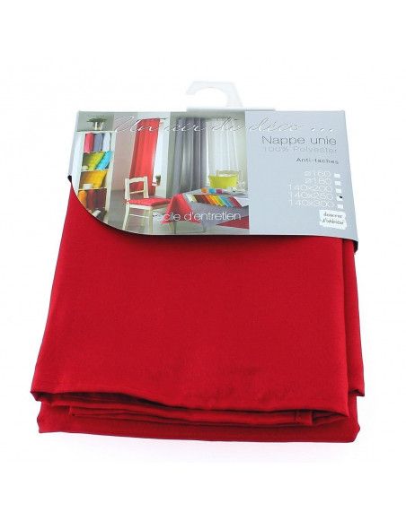 Nappe ronde Essentiel - 180 cm - Polyester - Rouge