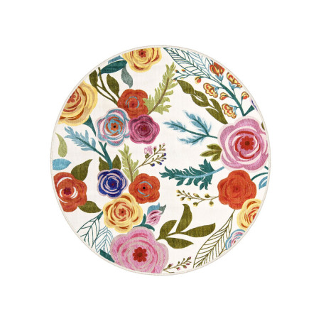 Tapis Moquette en polyester crème 60 x 60 cm antidérapant poils 5 mm