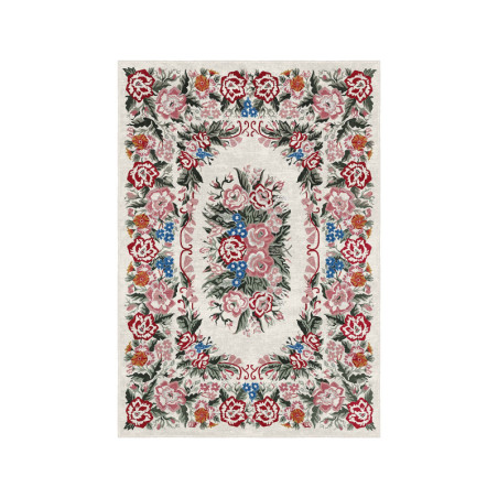 Tapis Moquette en polyester blanc 60 x 100 cm antidérapant poils 5 mm