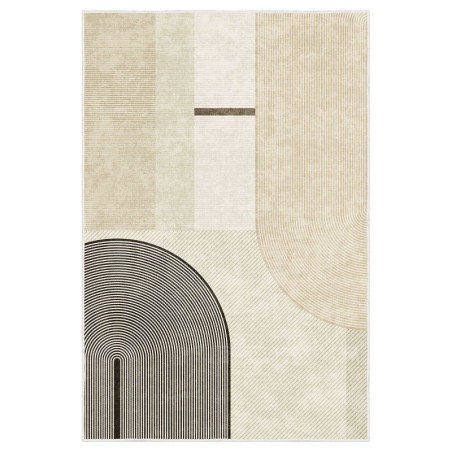 Tapis Moquette en polyester marron 60 x 100 cm antidérapant poils 5 mm