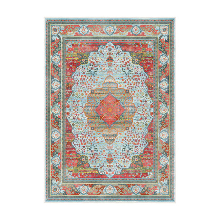Tapis Moquette en polyester orange 60 x 100 cm antidérapant poils 5 mm