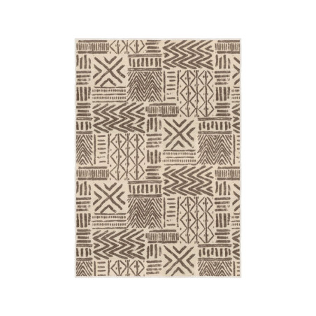 Tapis Moquette en polyester marron 80 x 150 cm antidérapant poils 5 mm