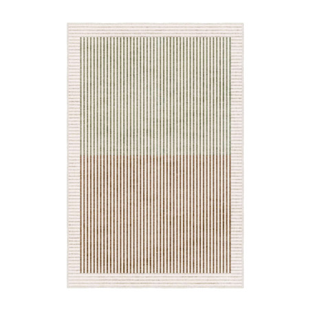 Tapis Moquette en polyester vert 80 x 150 cm antidérapant poils 5 mm