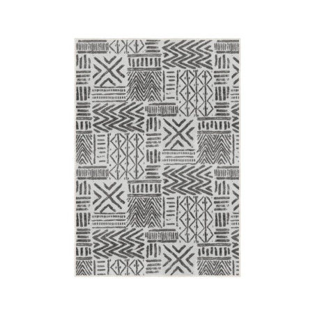 Tapis Moquette en Polyester Gris 100 x 150 cm Poils 5 mm Dos PVC Antidérapant