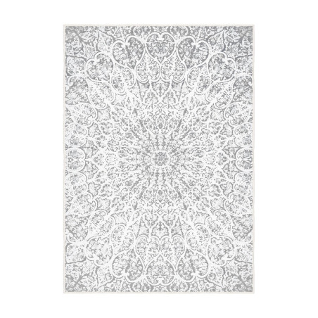 Tapis Moquette en Polyester Gris 100 x 150 cm Poils 5 mm Dos PVC Antidérapant