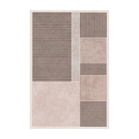Tapis Moquette en Polyester Marron 80 x 200 cm Poils 5 mm