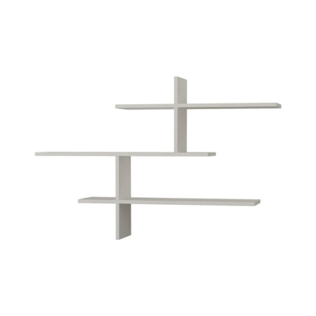 Étagère murale Rangement mural en bois MDF mélaminé blanc largeur 123 cm