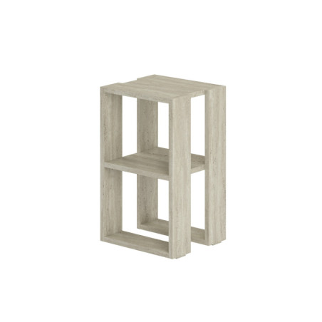 Table de chevet Table de nuit en bois MDF mélaminé effet travertin largeur 30 cm