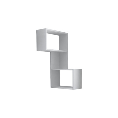Étagère murale Rangement mural en bois MDF mélaminé blanc largeur 47 cm style scandinave