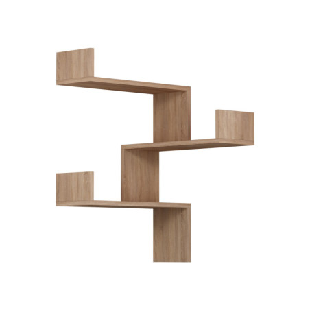 Étagère murale Rangement mural en bois MDF mélaminé chêne largeur 60 cm style moderne