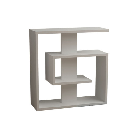 Table dappoint Bout de canapé en bois MDF mélaminé blanc largeur 55 cm avec étagère